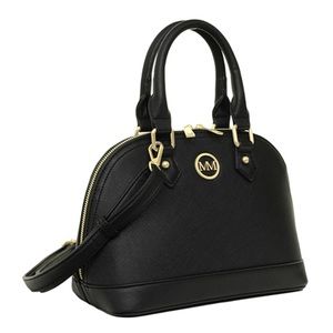 Marilyn Monroe Classic Black Gold Crossbody Tote Handbag Purse Leather NIP